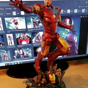 ironman High quality STL File, 3D Digital Printing STL File for 3D Printers, Movie Characters, Games, Figures, Diorama