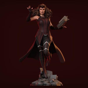 wanda maximoff High quality STL File, 3D Digital Printing STL File for 3D Printers, Movie Characters, Games, Figures, Diorama