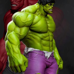 Hulk & Red Hulk STL File: 3D Printing Diorama Figure