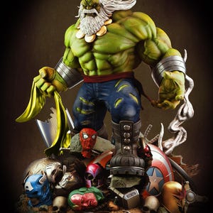 Hulk STL File: 3D Printing Model for Figures & Dioramas
