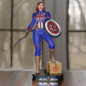キャプテン カーター 高品質 STL ファイル、3D デジタル印刷 3D プリンター用 STL ファイル、映画キャラクター、ゲーム、フィギュア、ジオラマ