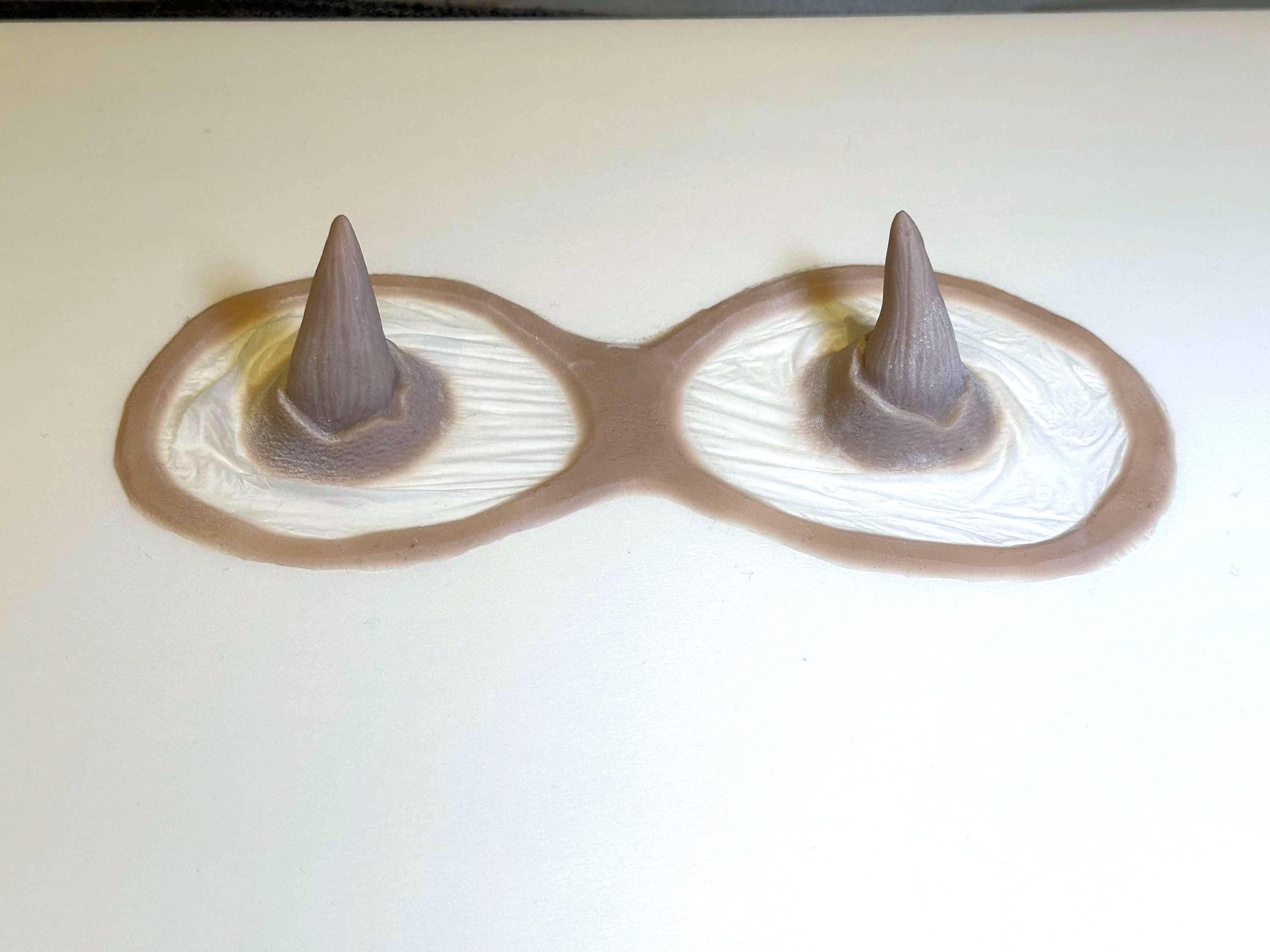 Handmade Silicone Prosthetic Horns: SFX Makeup, Cosplay Devil Horns