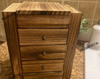 Wooden 4 Layer Jewelry Boxes with Mirror | Large Jewelry Box | Jewelry Organizer | Jewelry Storage | Bridesmaid Gift Box | Gift For Her