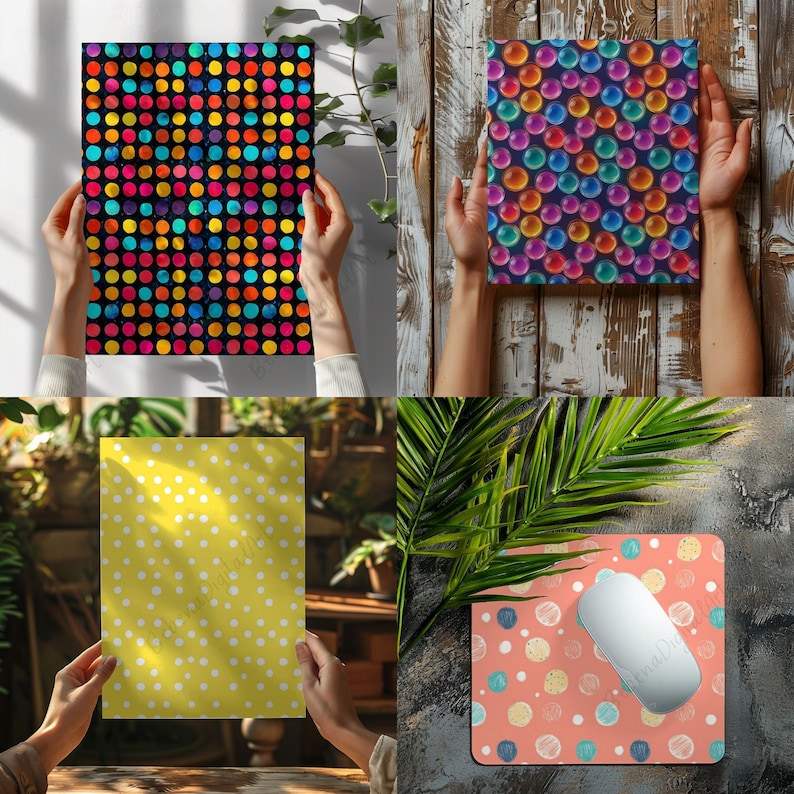 1,152 Colorful Dot Seamless Patterns Mega Bundle, Polka Dot Seamless ...