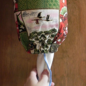 Asian Style Nature Themed Plastic Bag and Rag Holder and Dispenser image 4