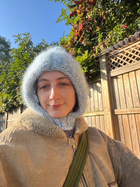 【DISCERNMENT】Mohair balaclava hood knit Mohair Balaclava Hood Knitting Pattern - Etsy