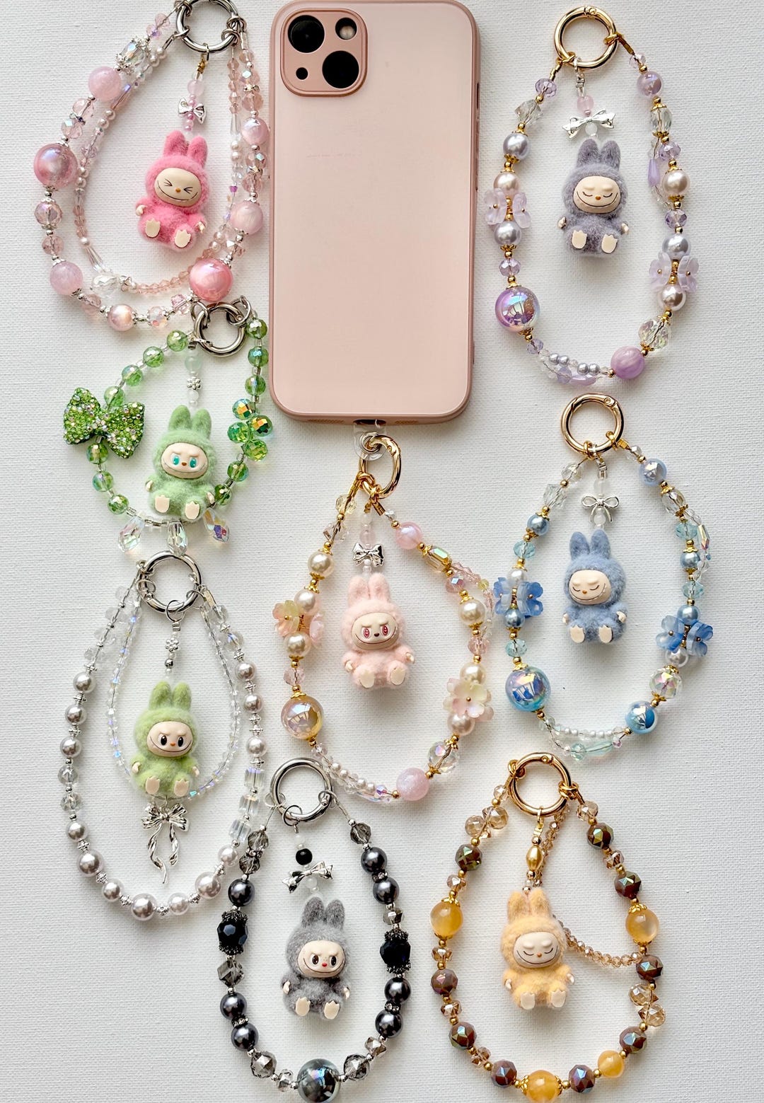 Labubu Phone Chain Keychain Bag Charm phone Accessories Etsy