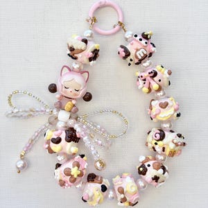 Authentic POPMART pop beans keychain | phone charm| purse charm | Hand painted beads | Skull Panda | Crybaby | Dimmo | Pucky