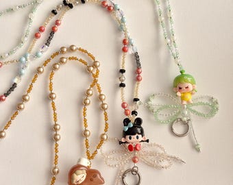 Um den Hals lange Handyschlaufe | Authentische Popbohnen| Taschengurt | Wendy | Elf