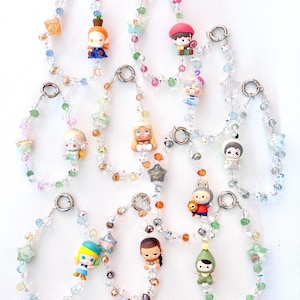 Going Outing With Me pop bean keychain| Authentic POPMART pop beans keychain | phone charm| purse charm | Crybaby | Molly| Dimmo | Labubu