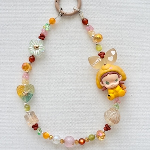 Authentic POPMART pop beans keychain | phone charm| purse charm | Labubu | Molly | Skull Panda | Zsiga | Dimmo