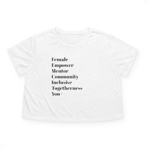 FemCity Mantra Women&#39;s Flowy Cropped Tee