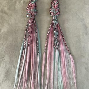 Reusable braids, softball braids, festival hair, rave braids, braided ponytail, premade festival hair, rave ponytail, bubble braid extension