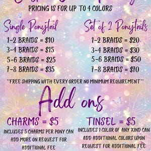 CUSTOM BRAID SETS** please message before ordering