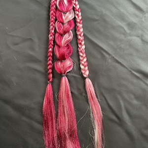 Reusable braids, softball braids, festival hair, rave braids, braided ponytail, premade festival hair, rave ponytail, bubble braid extension
