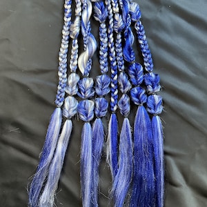 Reusable braids, softball braids, festival hair, rave braids, braided ponytail, premade festival hair, rave ponytail, bubble braid extension