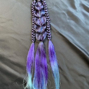 Reusable braids, softball braids, festival hair, rave braids, braided ponytail, premade festival hair, rave ponytail, bubble braid extension