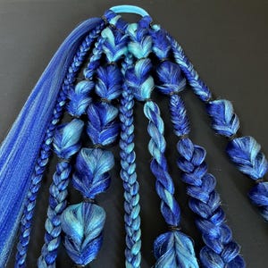 Reusable braids, softball braids, festival hair tie in braid, braided ponytail, premade festival hair, rave ponytail, bubble braid extension