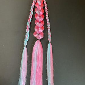 Reusable braids, softball braids, festival hair tie in braid, braided ponytail, premade festival hair, rave ponytail, bubble braid extension