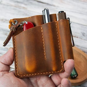 organizador edc-carteira, bolso edc, organizador, bolsa edc, organizador de bolso edc, couro edc, organizador de bolso de couro.