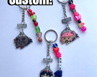 YCH Schlüsselanhänger - Handgezeichnete Charakterkunst, Fandom, Original (Shrinky Dink)