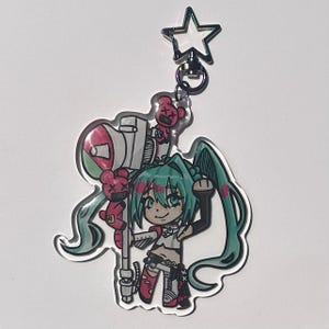 Llavero acrílico de 3,5” de Hatsune Miku Racing Miku 2025