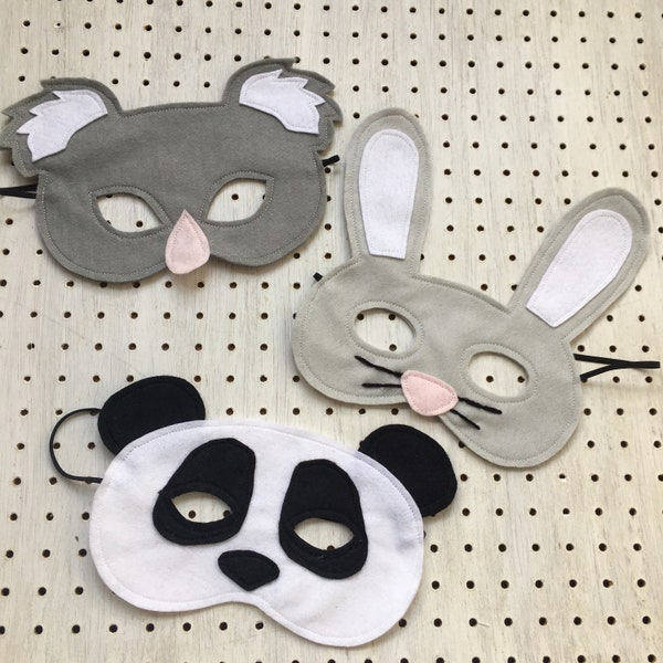 Panda, Koala or Bunny Felt Fancy Dress Up Mask