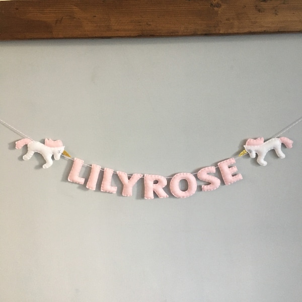 Any Animal Baby Nursery Handmade Name Garland Banner - Made To Order/ Personalised