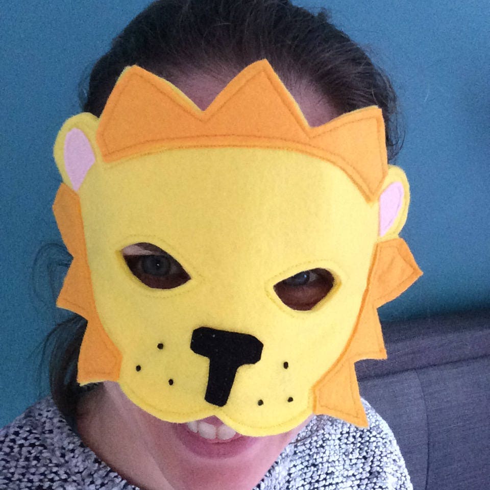 Felt Lion Fancy Dress up Mask | Etsy