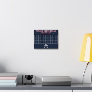 New York Yankees 2009 World Series Box Score Canvas