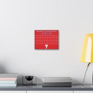 Philadelphia Phillies 2008 World Series Box Score Canvas