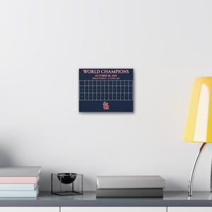 St. Louis Cardinals 2011 World Series Box Score Canvas