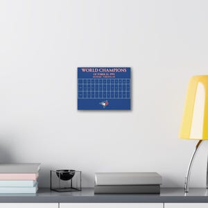Toronto Blue Jays 1993 World Series Box Score Canvas