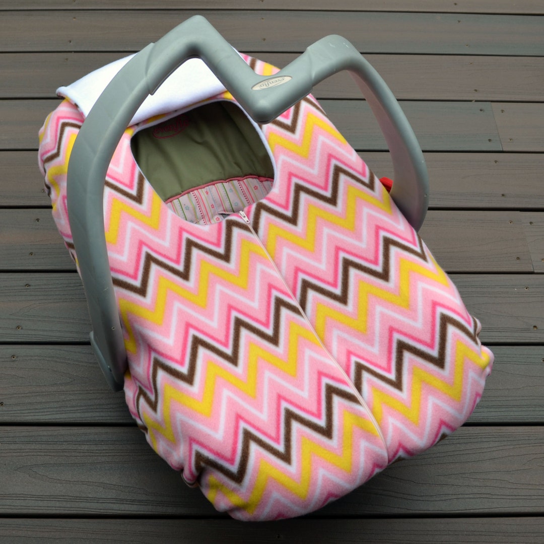 Chevron Baby Car Seat Cover for Baby Girl Winter Autumn Etsy