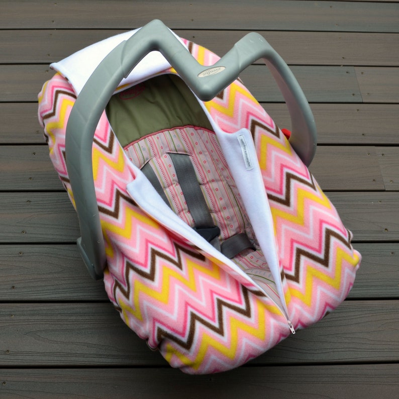 Chevron Baby Car Seat Cover for Baby Girl Winter Autumn Etsy