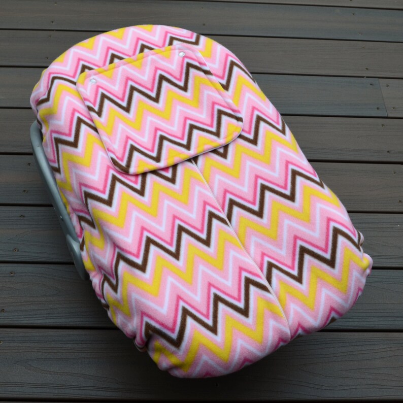 Chevron Baby Car Seat Cover for Baby Girl Winter Autumn Etsy