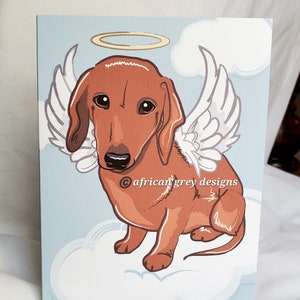 Angel Dachshund Greeting Card