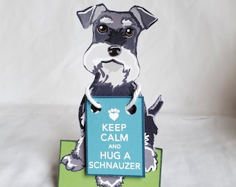Keep Calm Schnauzer - Desk Decor Paper Doll
