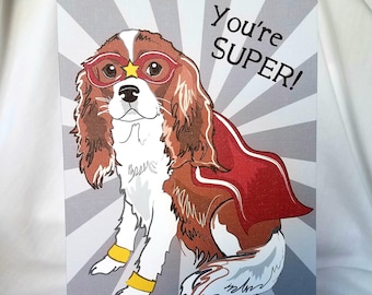 Super King Charles Spaniel Greeting Card