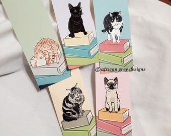 Cat Bookmarks - Eco-friendly Set of 5