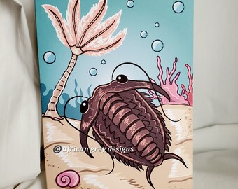 Happy Trilobite Greeting Card