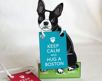 Keep Calm Boston Terrier - Desk Decor Paper Doll