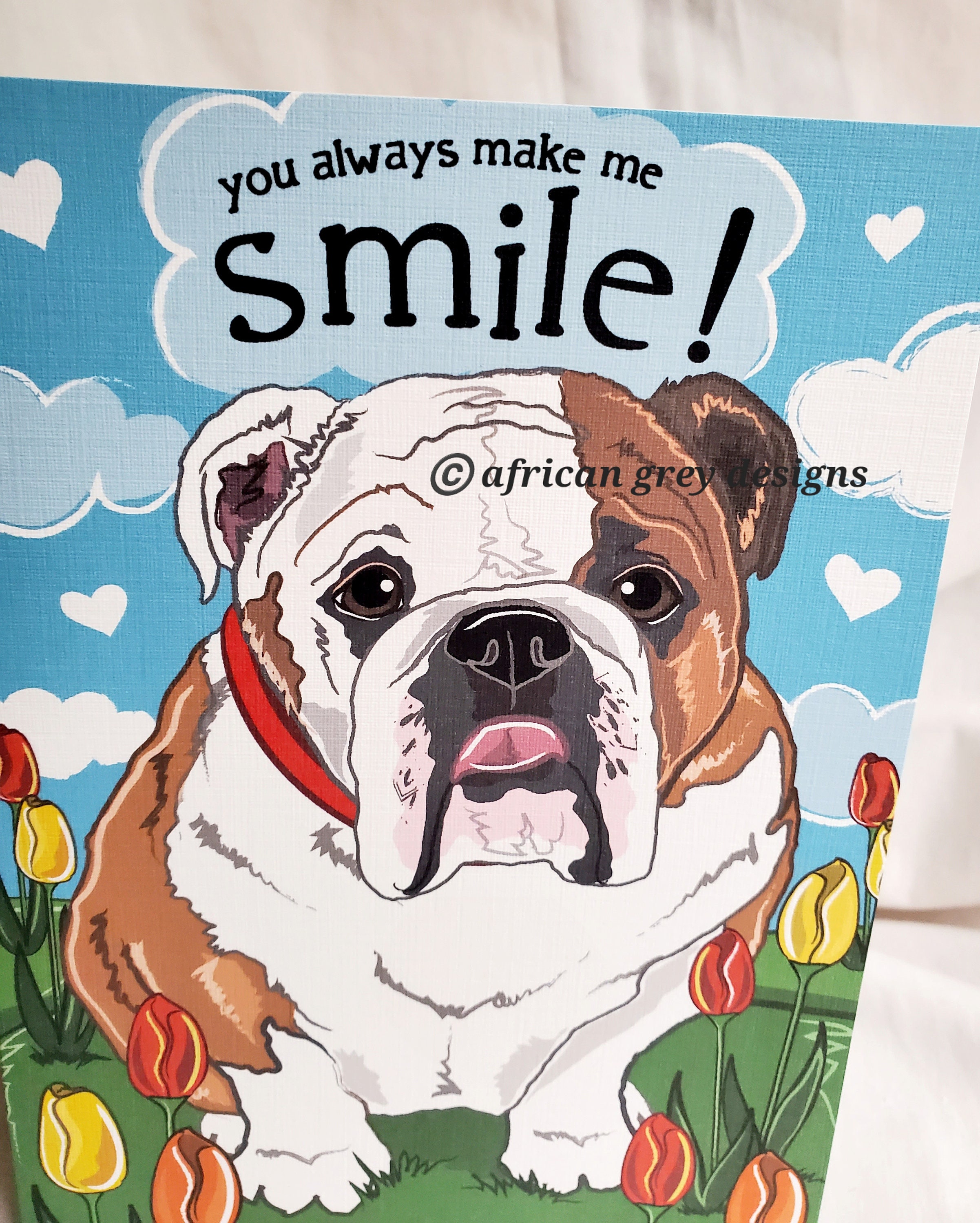 English bulldog on sale smile