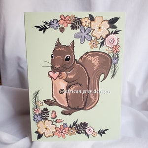 Squirrel Heart Greeting Card