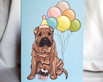 Doggo Thank You Greeting Card Chinese Shar-Pei Doggo Thank You Greeting Card Chinese Shar-Pei