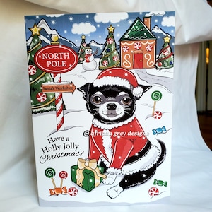 Santa Chihuahua Greeting Card