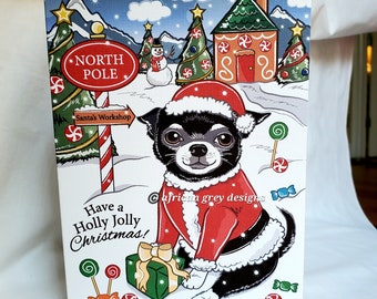 Santa Chihuahua Greeting Card