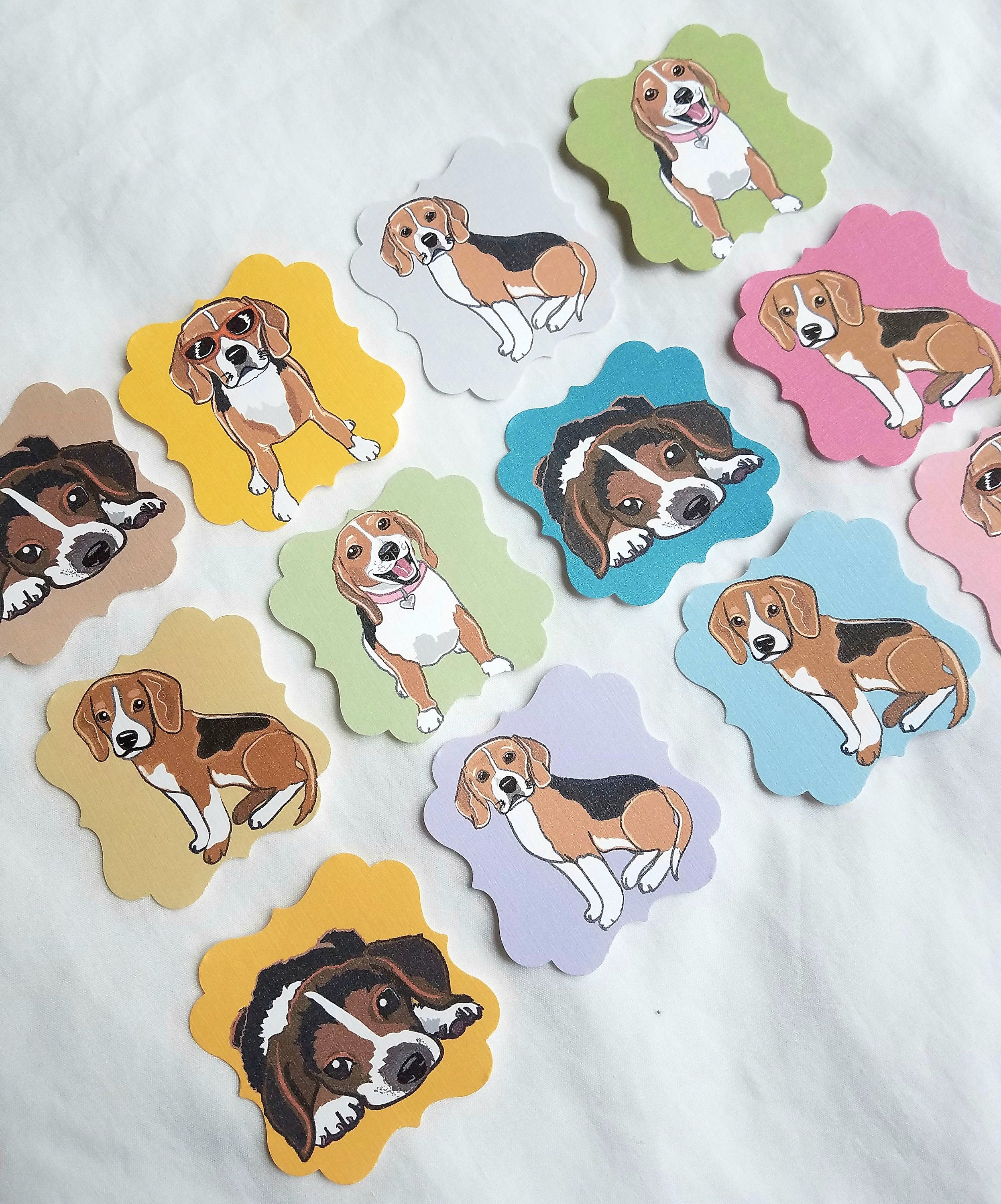 Beagle Die Cut Collection Eco-friendly Set of 12 - Etsy