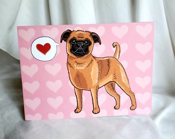 Brussels Griffon Heart Greeting Card