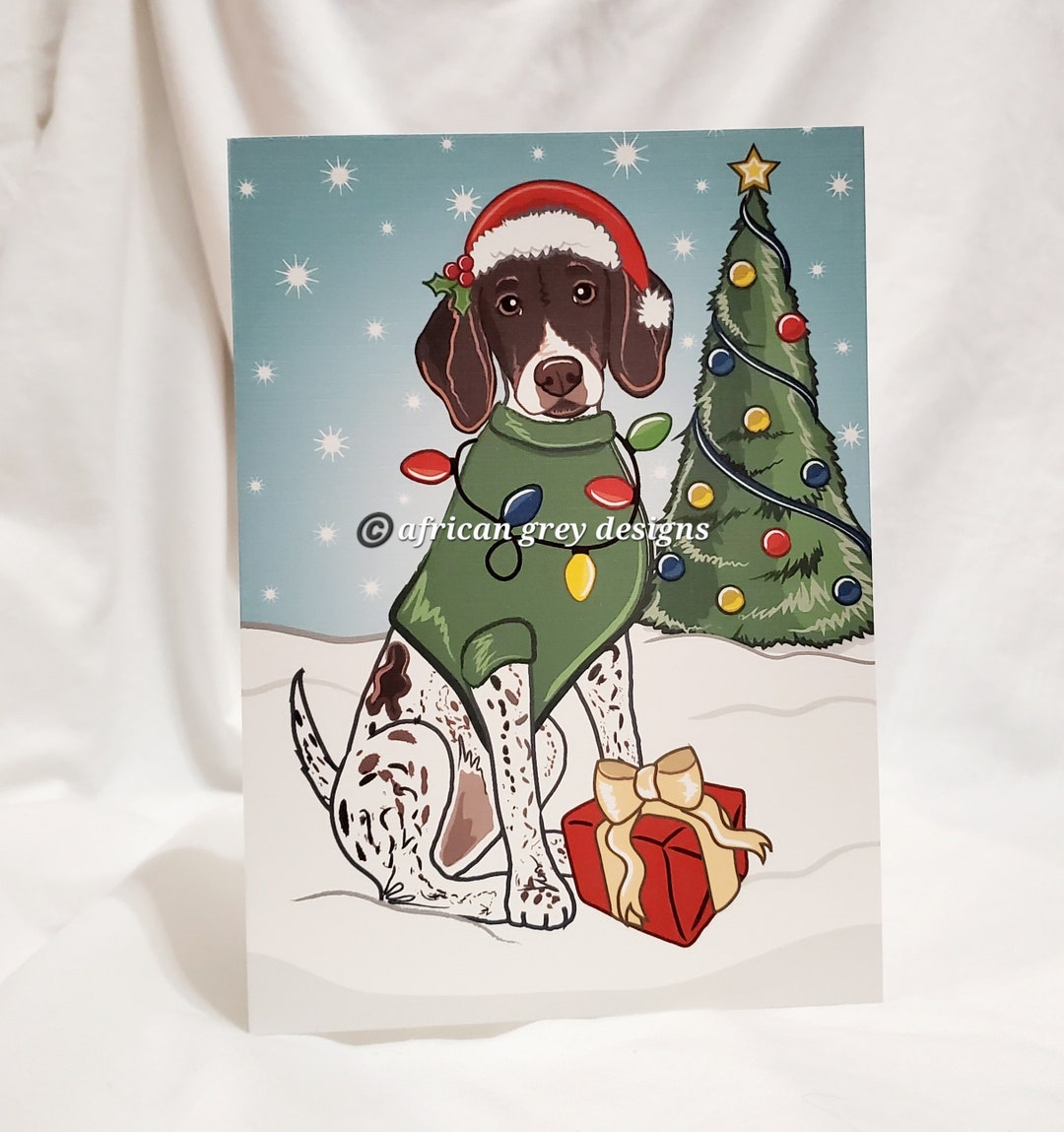 German Wirehaired Pointer Christmas Card Printable German Wirehaired Pointer Christmas Card Printable